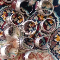 فر وش تعداد ۵۲  عددانگشترنقره مردانه قدیمی