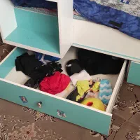 تخت دو طبقه چوبی|تخت و سرویس خواب|دزفول, |دیوار