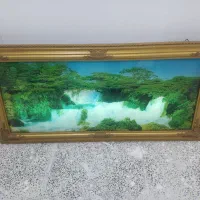 تابلو جنگل و صدای آبشار و پرنده