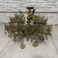 لوستر ۶شعله چشمه ی نور تمام برنز سنگین درحدنو|لوستر و چراغ آویز|خوی, |دیوار