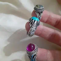 انگشتر نقره فیروزه ۹۲۵ عیار با وزن ۸گرم|جواهرات|تهران, امیریه|دیوار