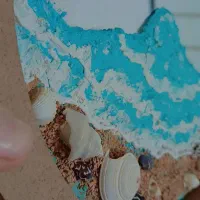 آینه طرح ماه و دریا