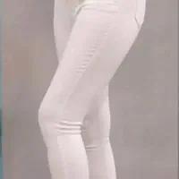 شلوار سفید مدل اسکینی گن دار
