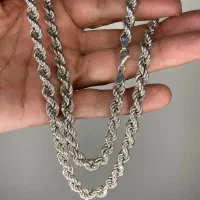 زنجیر نقره طنابی ترک