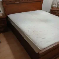 سرویس خواب دو نفره چوب کامله تمیز سالم چوب کده|تخت و سرویس خواب|تهران, چیتگر شمالی|دیوار