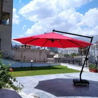 چتر پایه کنار آهنی و پایه وسط استیل
