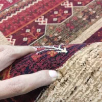 فرش ماشینی طرح بلوچ حاشیه شکلاتی|فرش|اصفهان, برزان|دیوار