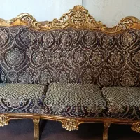 مبلمان سلطنتی 9نفره باجنس چوب گردو  سه عددمیزعسلی