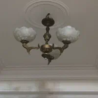 لوستر برنزی سه حباب