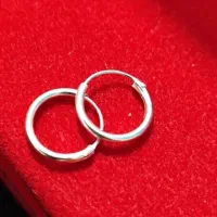گوشواره  حلقه نقره عیار 925وارداتی مناسب هدیه