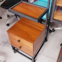 ترولی. میز ناخن.  شلف. جا لاکی چوبی