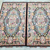 فرش (جفت دو ذرعی) سالاری کف ابریشم تبریز نو|فرش|تهران, ونک|دیوار