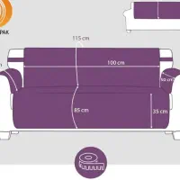 کاور مبل  هفت نفره . برند پوشپاک .