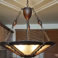 لوستر سقفی چوبی