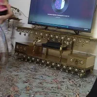 میز تلویزیون برنجی سنگین زیر قیمت