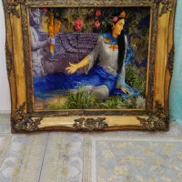 تابلو فرش ابریشم دست بافت