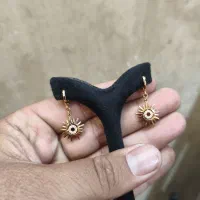 گوشواره خورشیدی ژوپینگ آبکاری طلا