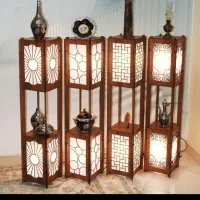 آباژور های چوبی دو قسمته دست ساز