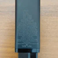 شارژر دیواری بیسوس مدل CCGAN2L-B01 توان ۶۵ وات|لوازم جانبی موبایل و تبلت|سنندج, |دیوار