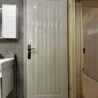 درب چوبی روکشی سفید کرمی