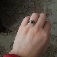 انگشتره نقره شماره ۰۲۶ عقیق سیاه