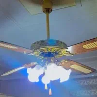 پنکه سقفی لوستری چوبی