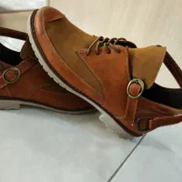 کفش زنانه کفش چرم مصنوعی دست‌دوز قهوه‌ای سایز ۳۹|کیف، کفش، کمربند|زنجان, |دیوار