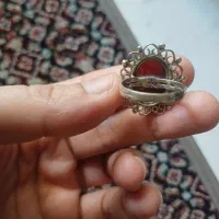 انگشتر نقره با نگین عقیق|جواهرات|شیراز, پودنک|دیوار