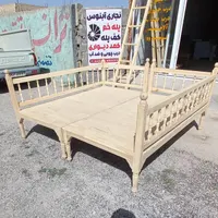 تخت سنتی چوب روس و سپیدار|تخت و سرویس خواب|چهارباغ, |دیوار