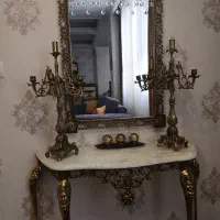 ست کامل آیینه شمعدان برنز