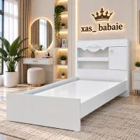 تخت تک دربدار سفید (صنایع چوبی خاص)