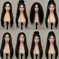 کلاهگیس فرق متحرک مشکی