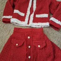 کت ودامن کودک، لباس قرمز، لباس یلدا، کت و دامن شنل