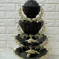 سرویس پذیرایی چهار پارچه  پایه برنز اصل با ضمانت|ظروف سرو و پذیرایی|کاشمر, |دیوار