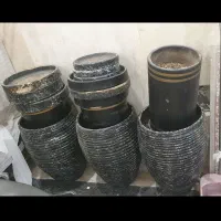 گلدان ۶ تا با زیر گلدانی