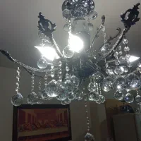 لوستر کریستالی هشت شاخه|لوستر و چراغ آویز|سهند, |دیوار