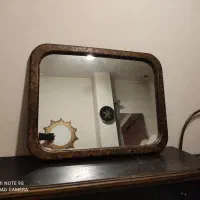 آینه با قاب چوبی . آینه کنسول