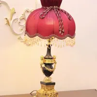 آباژور رومیزی برنزی با تلفیق سنگ