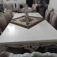 مبل و میز غذا خوری کلاسیک تمام چوب با کنده کاری|میز و صندلی غذاخوری|تهران, اقدسیه|دیوار
