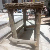 میز چوبی با چوب طبیعی برای باغ ویلا حیاط