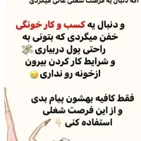 شغل راحت درخانه برای بانوان بی نیاز از سابقه