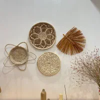 دیوار کوب حصیری