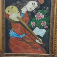 دوتا تابلو کوچیک کلا ابریشم