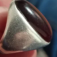 انگشتر نقره عقیق یمنی کهنه تراش ثبتی به شرط کارشنا