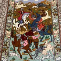 تابلو فرش دستباف شکارگاه