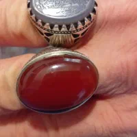 یک جفت انگشترنقره عقیق یمنی سرخ قدمت دار وعقیق آبی|جواهرات|تهران, زعفرانیه|دیوار