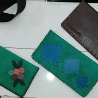کیف پول چرم طبیعی دست دوز بسیار نرم
