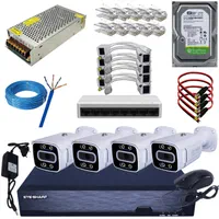 پکیج دوربین مداربسته5MP IP میکروفون دار/کد1012