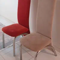 ۴ عدد صندلی ناهارخوری پایه فلزی سالم