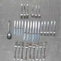 سرویس قاشق،چنگال وچاقو عتیقه با روکش نقره عیار 90|کلکسیون اشیاء عتیقه|تهران, شمشیری|دیوار